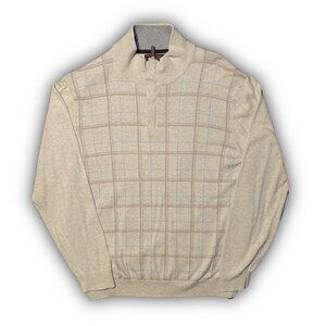 Striped Tasso Elba Quarter Zip Womens